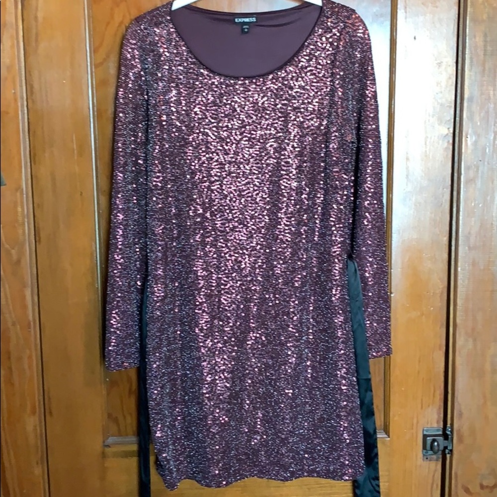 Express Sequin Holiday Dress - Picture 8 of 9